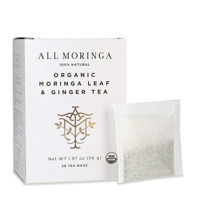 Premium Organic Moringa Leaf and Ginger Herbal Tea USDA Certified 28 Tea Bags-2