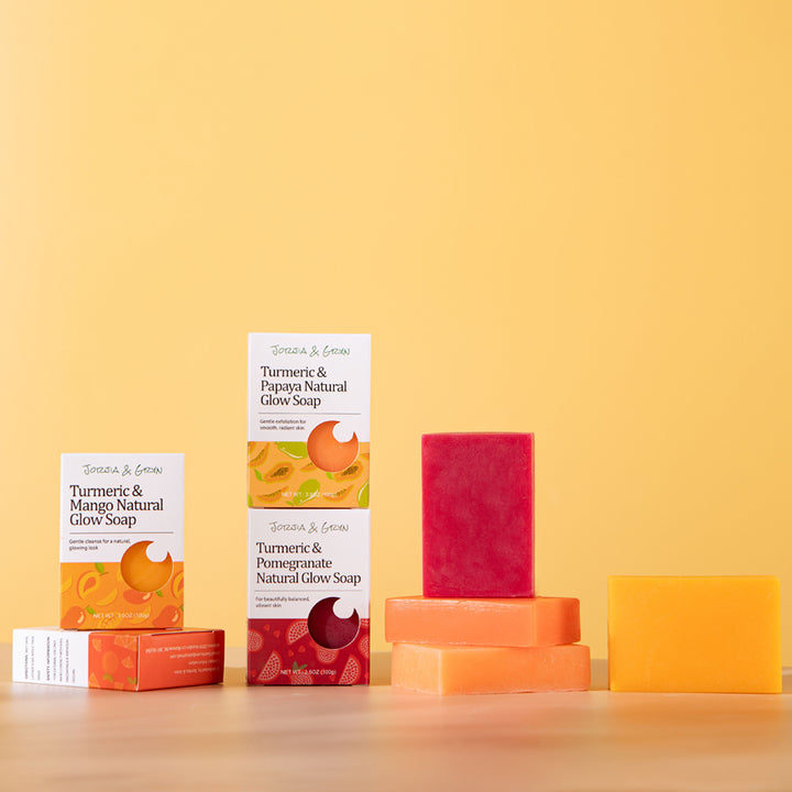 Jorjia & Gryn Turmeric Kojic Acid Probiotic Pomegranate Soap - Anti-Aging Botanical Bar