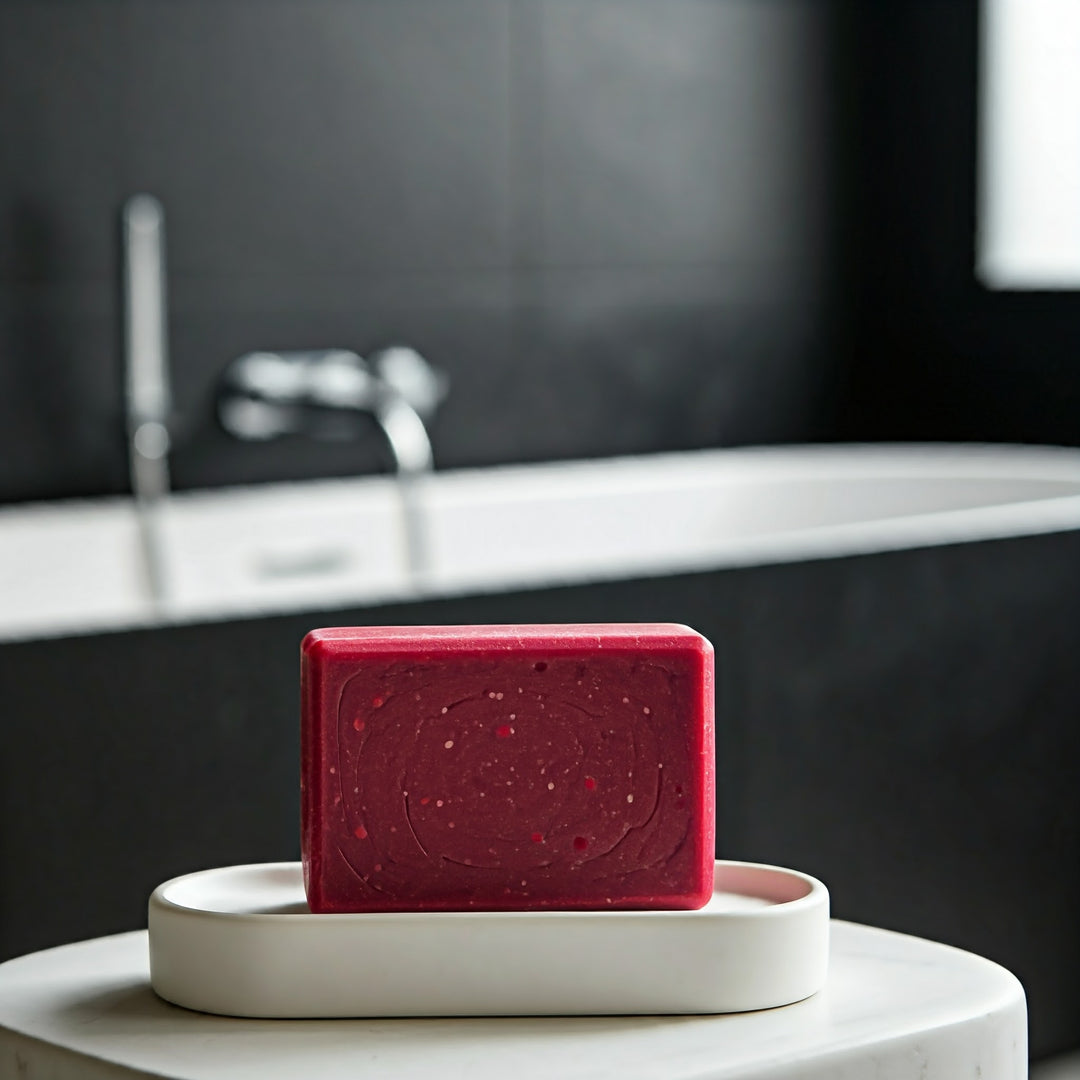 Jorjia & Gryn Turmeric Kojic Acid Probiotic Pomegranate Soap - Anti-Aging Botanical Bar