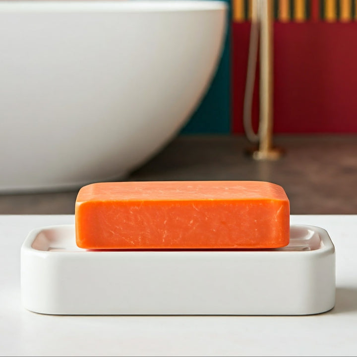 Jorjia & Gryn Turmeric Kojic Acid Probiotic Blood Orange Soap | Revitalizing Botanical Bar