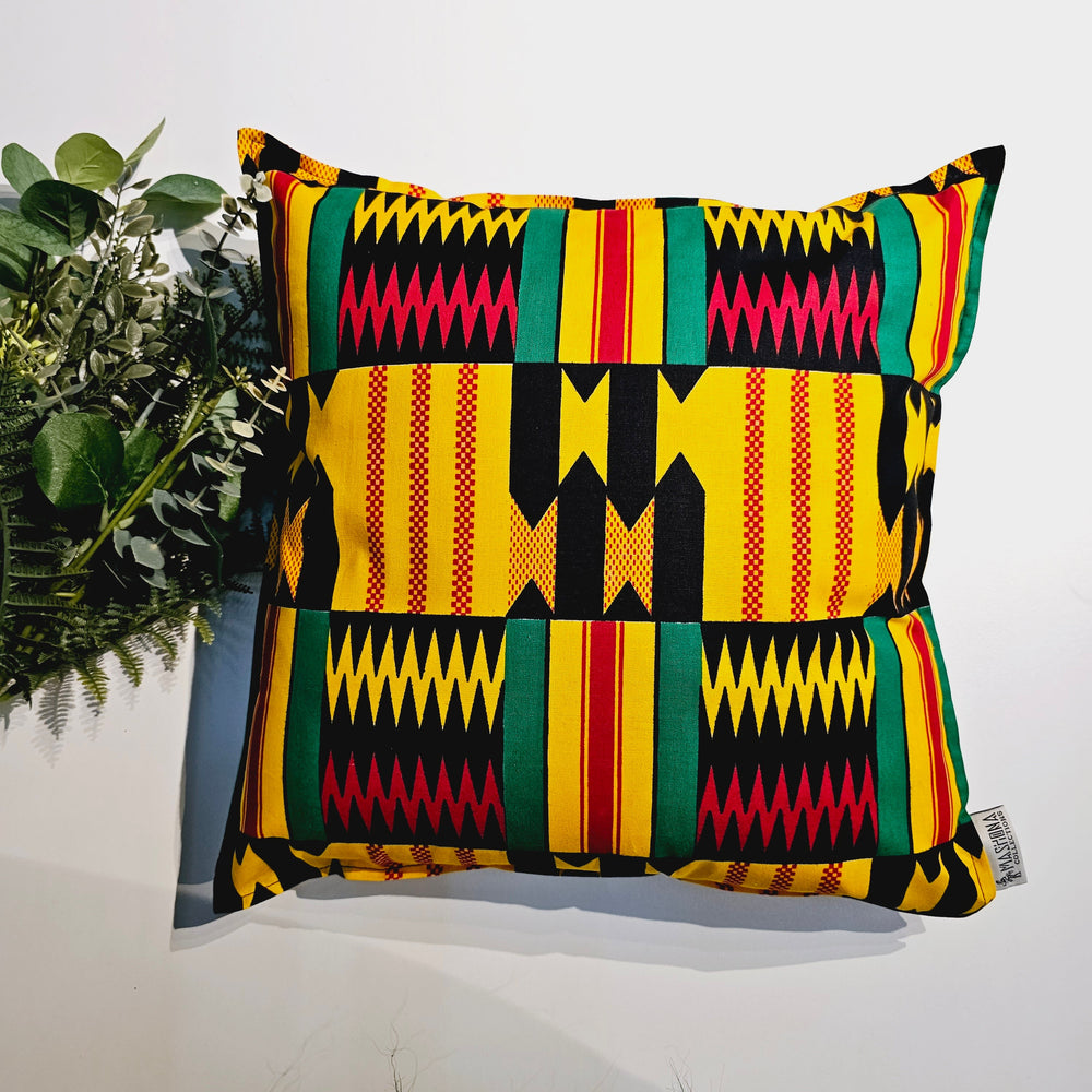 Set of 2 / 4 African Print | 40x40cm | Mudcloth Boho Cushion Cover 100% Cotton Wax Ankara Fabric-1