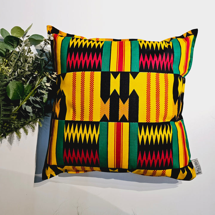 Set of 2 / 4 African Print | 40x40cm | Mudcloth Boho Cushion Cover 100% Cotton Wax Ankara Fabric-1