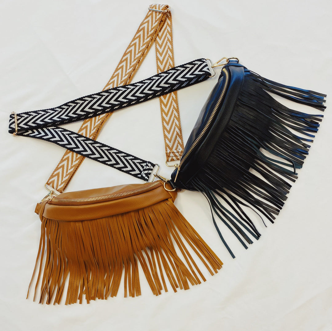 Vegan Leather Fringed Or Not Sling Bag-0