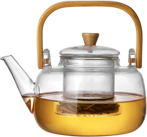 Bamboo & Glass Tea Kettle