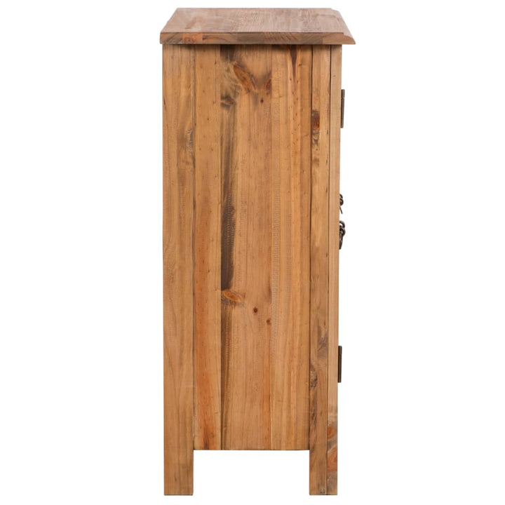 vidaXL Bathroom Side Cabinet Solid Pinewood 23.2"x12.6"x31.5"-4