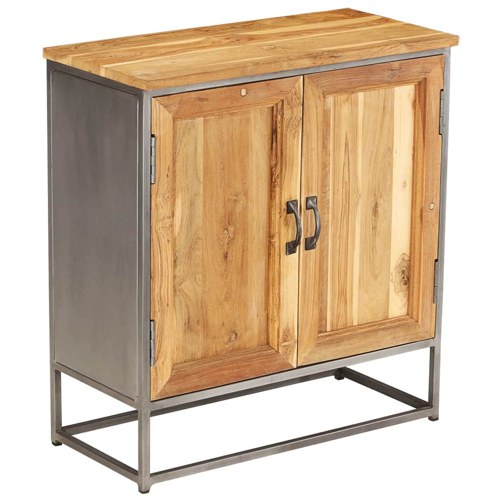 vidaXL Sideboard Recycled Teak and Steel 25.6"x11.8"x27.6"-1