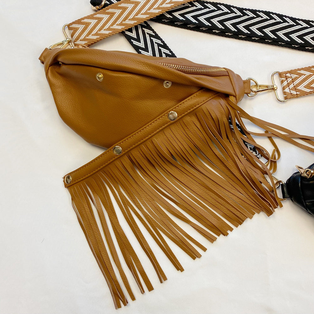 Vegan Leather Fringed Or Not Sling Bag-1