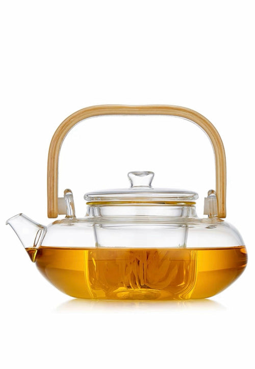 Bamboo & Glass Tea Kettle