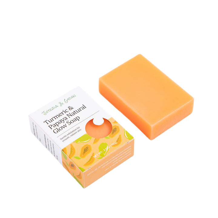 Jorjia & Gryn Turmeric Kojic Acid Probiotic Papaya Soap | Brightening Exfoliating Bar