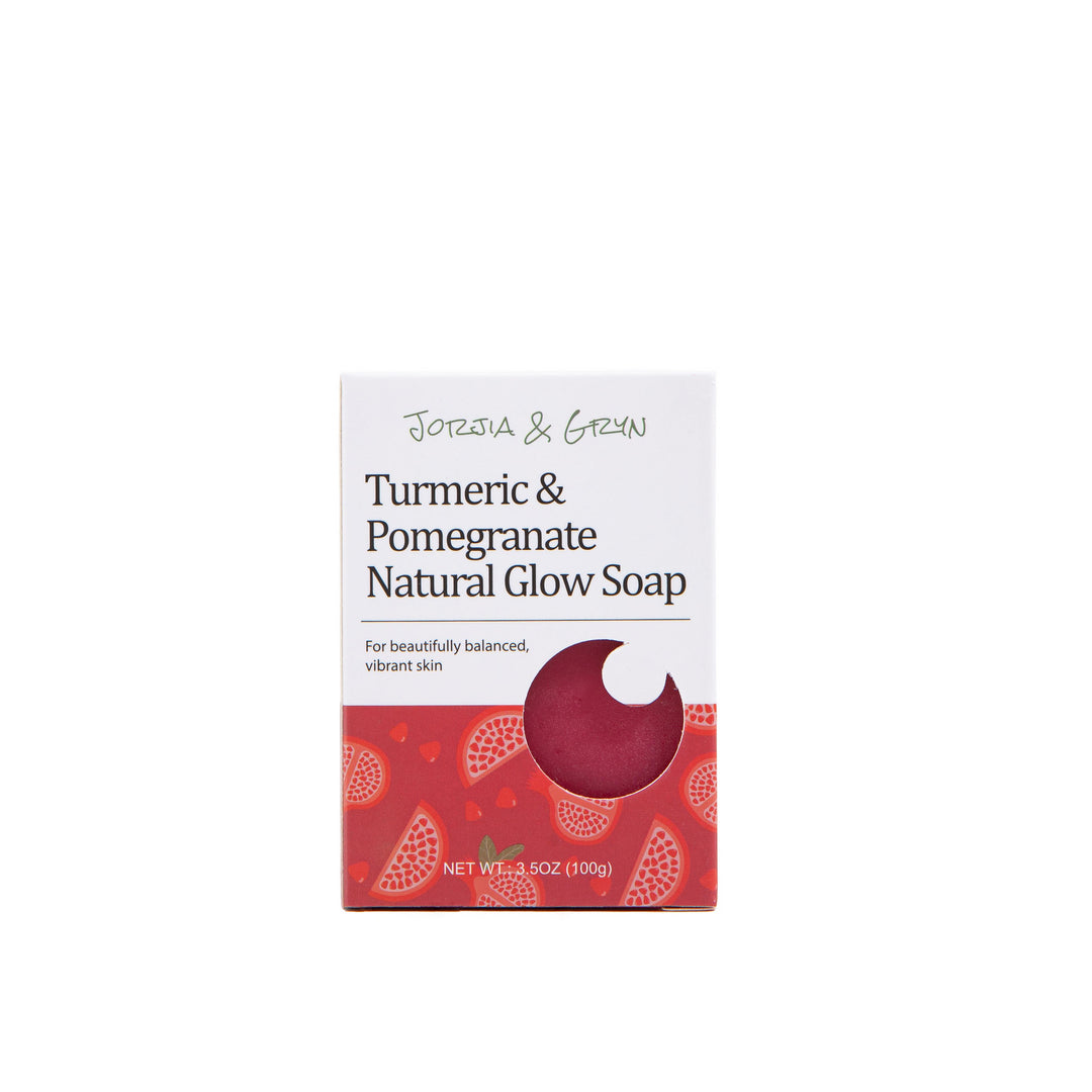Jorjia & Gryn Turmeric Kojic Acid Probiotic Pomegranate Soap - Anti-Aging Botanical Bar