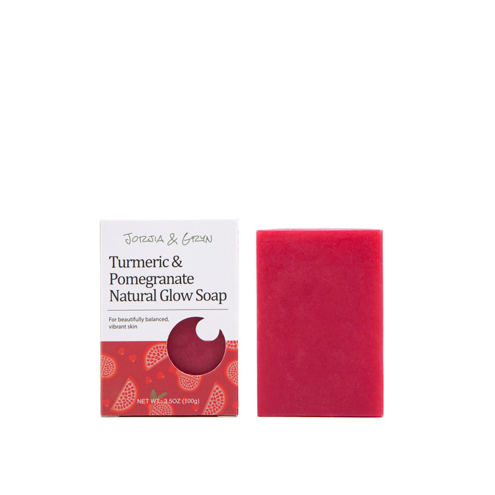 Jorjia & Gryn Turmeric Kojic Acid Probiotic Pomegranate Soap - Anti-Aging Botanical Bar