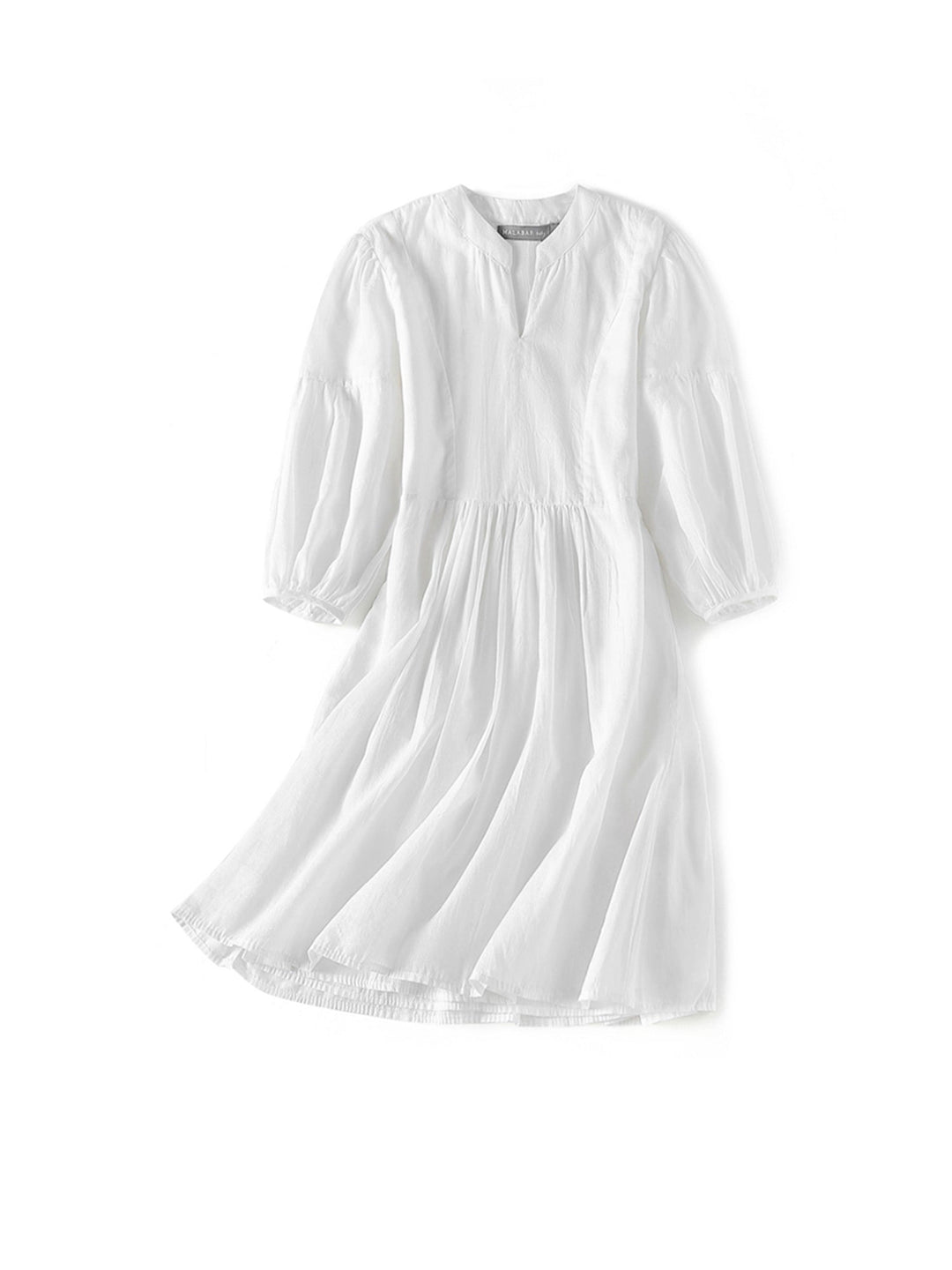 Kaftan Cotton Girl's Dress - White-2