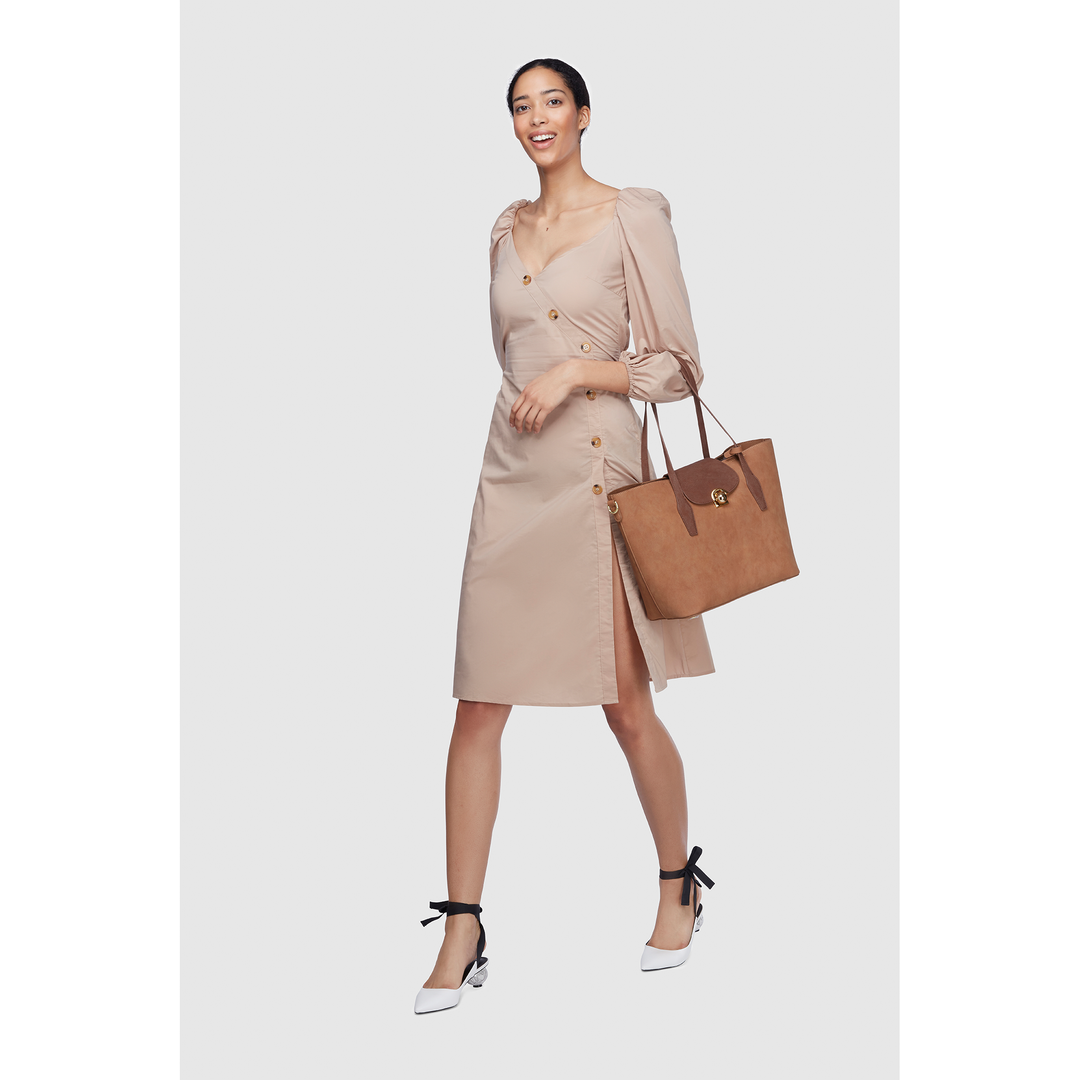 Sophisticated Sustainability: The Earth Brown Maple Vegan Tote by LaBante