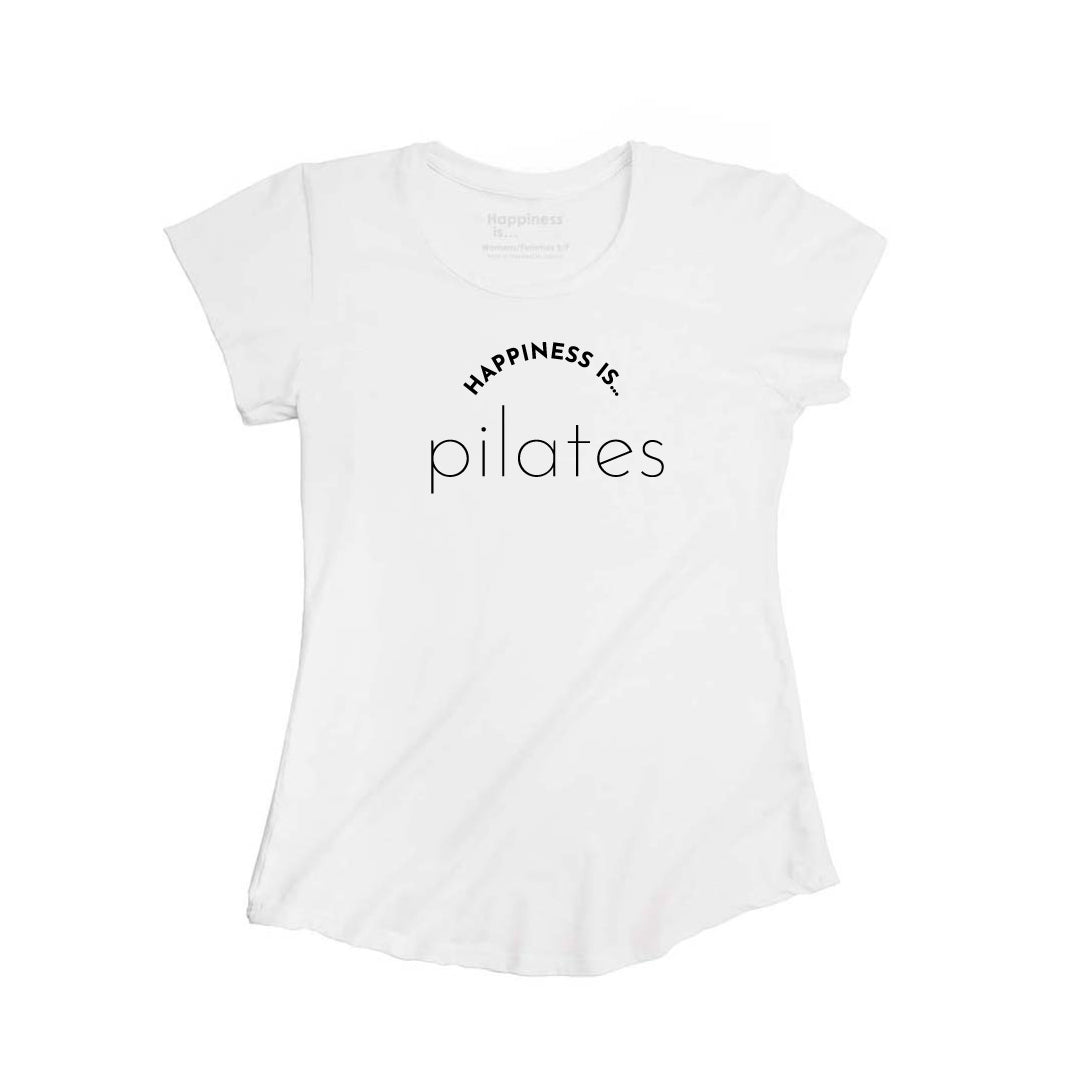 Women's Pilates Bamboo T-Shirt, White-0