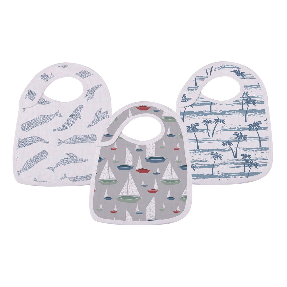 Ocean Tides Bamboo Snap Bibs-1