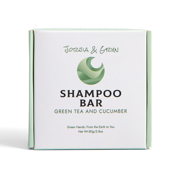 Jorjia & Gryn Green Tea and Cucumber Shampoo Bar – Vegan & Organic Deep Cleanser