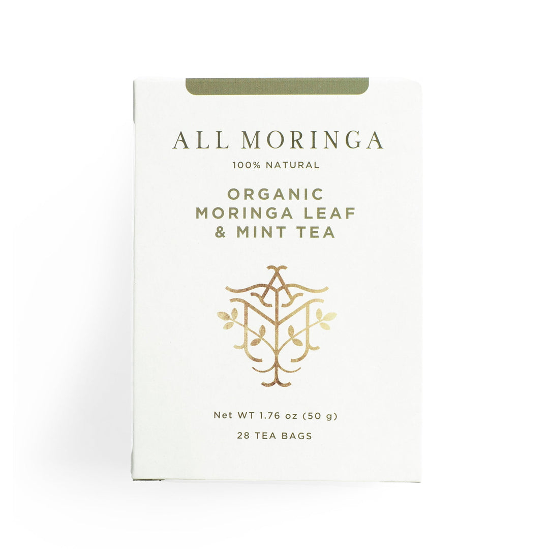 Premium Organic Moringa Leaf, Mint and Chamomile Herbal Tea USDA Certified 28 Tea Bags-0