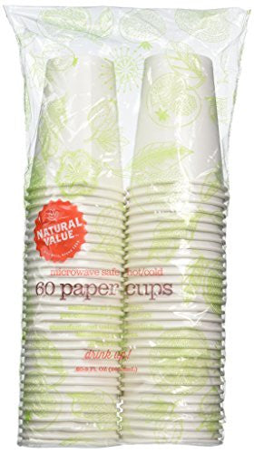 Natural Value Recycled Paper Cups (12x60CNT )-0