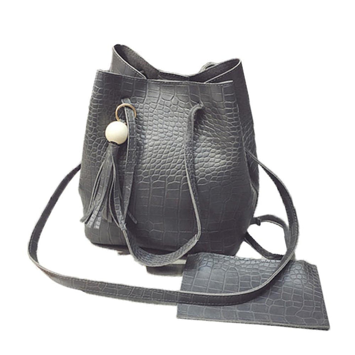 Chic Brown Croc-Print Vegan Leather Bucket Bag: Your Eco-Friendly Style Statement