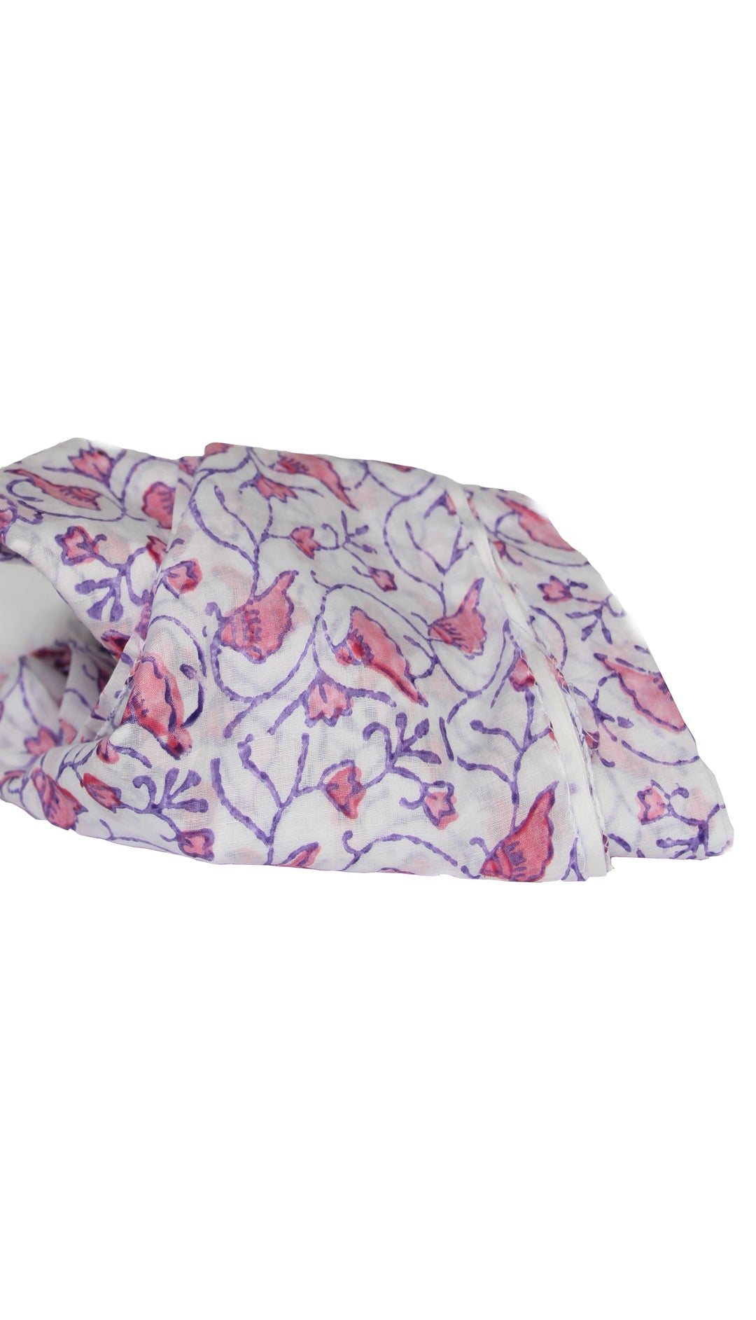 Hand Block Print Cotton Fabric Made by Female Survivors in India-1