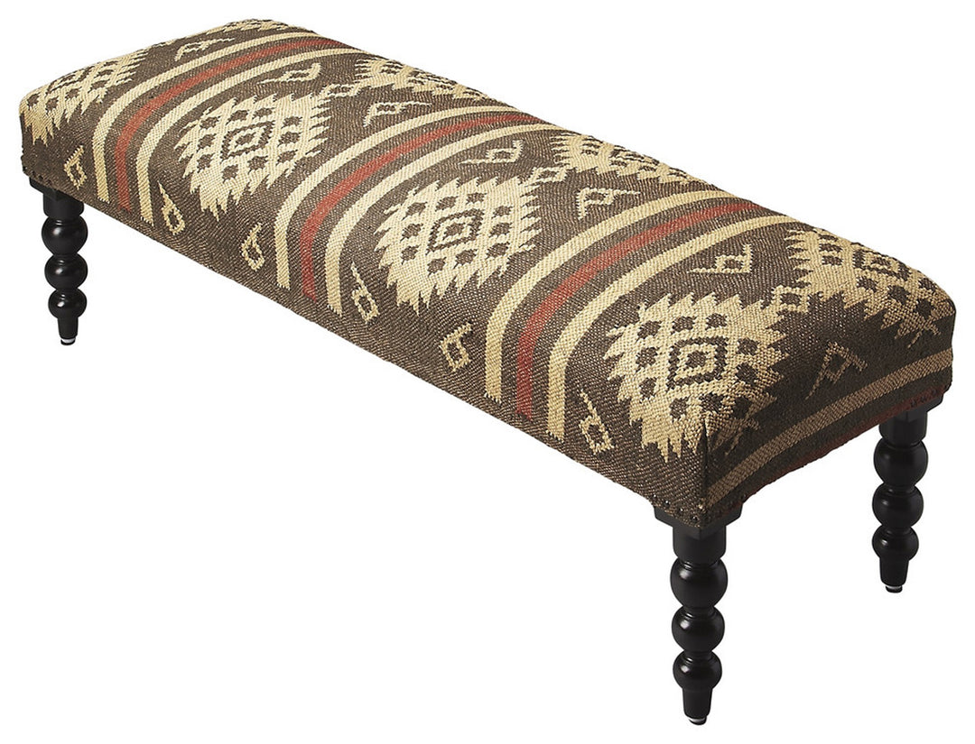 Jute Upholstered Bench-0