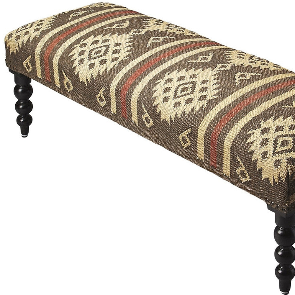 Jute Upholstered Bench-3