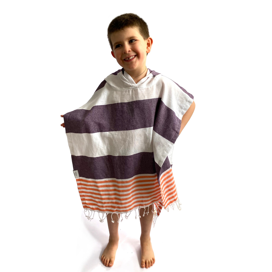 Veracruz Hooded Poncho Towel - Purple-2