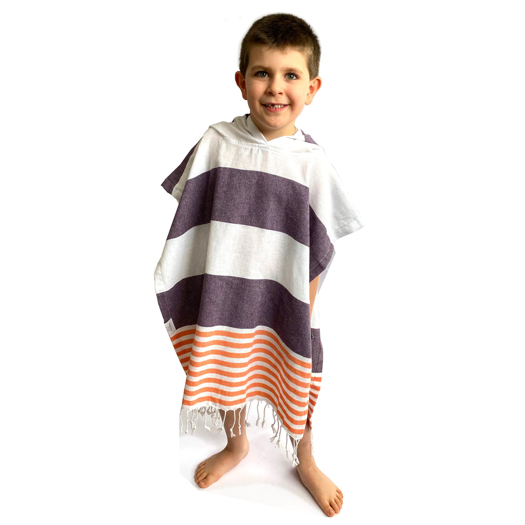 Veracruz Hooded Poncho Towel - Purple-1