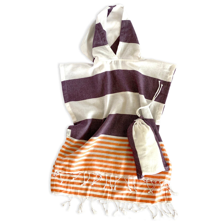 Veracruz Hooded Poncho Towel - Purple-0