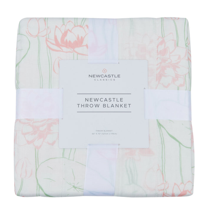 Water Lily Bamboo Throw Blanket-0